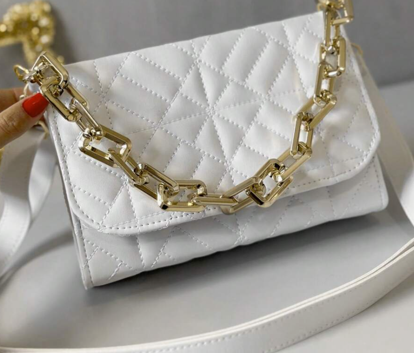 Bolsa quadrada aba minimalista bordada - Exclusive Bags - Montzel Collection 