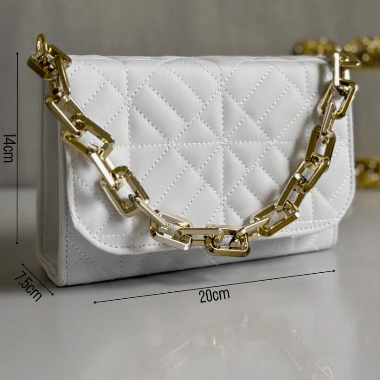 Bolsa quadrada aba minimalista bordada - Exclusive Bags - Montzel Collection 