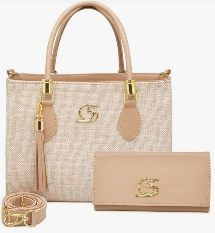 Kit Bolsa Feminina Tecido Tote + Carteira - Montzel Collection 