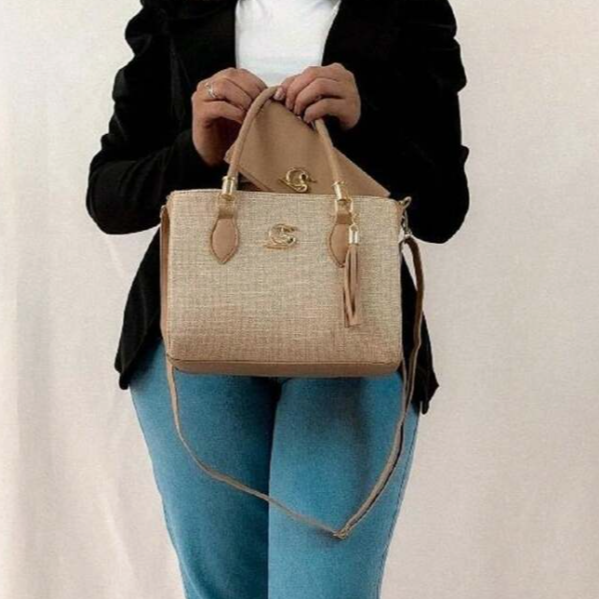 Kit Bolsa Feminina Tecido Tote + Carteira - Montzel Collection 