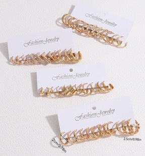 Conjunto Com 24 Pares De Brincos Fashionable - Montzel Collection 