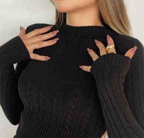 MISS RABBIT - Blusa De Cropped De Frio - Montzel Collection 