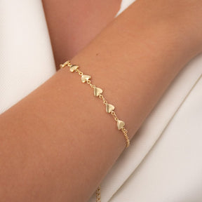 PULSEIRA CORRENTE CORAÇÕES LISOS (019295) - Montzel Collection 