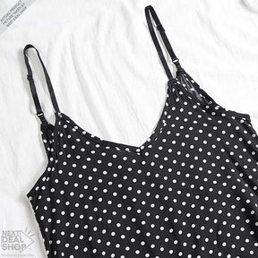 Vestido Longo Estampado Bolinhas - Montzel Collection 