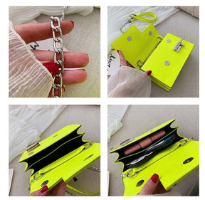 Penny Lane - Bolsa Couro Neon Pequena Tiracolo - Montzel Collection 