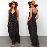 Vestido Longo Estampado Bolinhas - Montzel Collection 