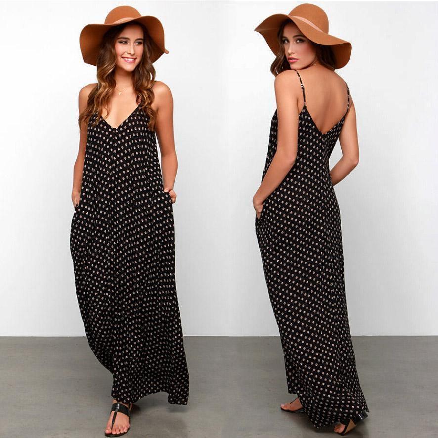 Vestido Longo Estampado Bolinhas - Montzel Collection 