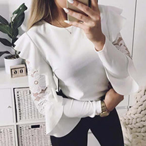 Blusa Feminina Babados Floral - Montzel Collection 
