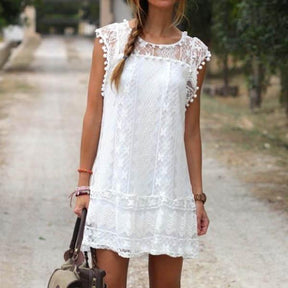 Vestido Curto Renda Boho - Montzel Collection 